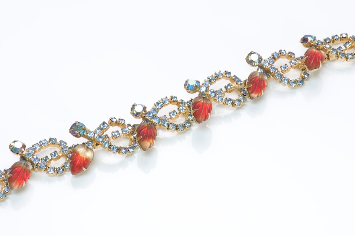 Juliana Delizza & Elster Crystal Leaf Necklace