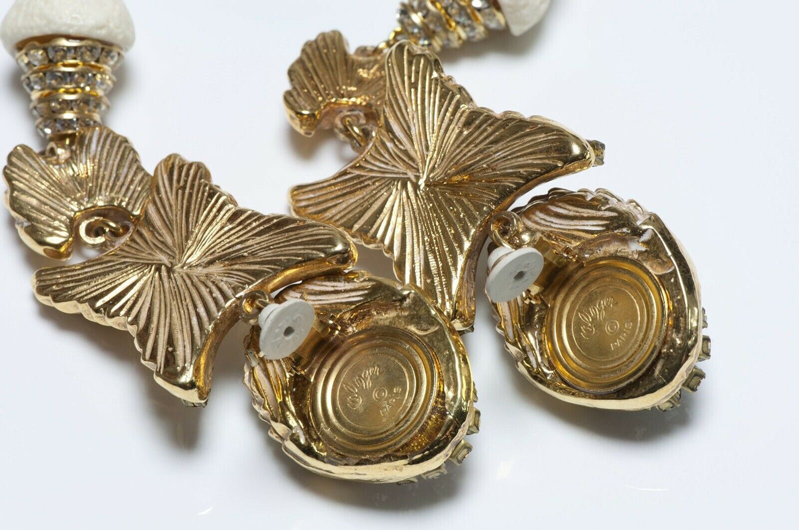 Kalinger Paris 1980’s Long Crystal Earrings