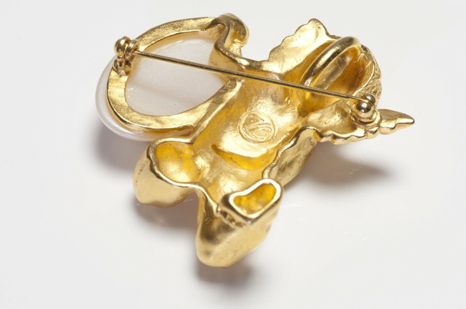 Karl Lagerfeld Paris Angel Cherub Pearl Pendant Brooch