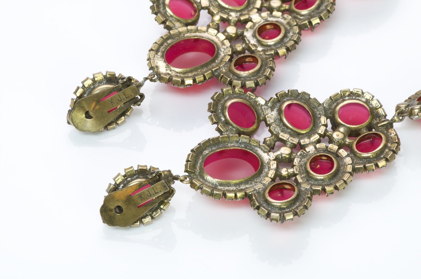 Kenneth Jay Lane Pink Crystal Earrings