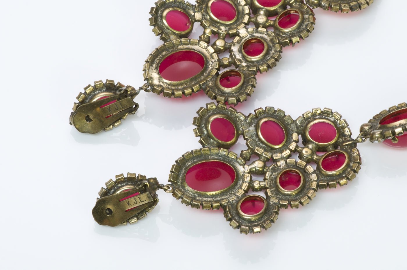Kenneth Jay Lane Pink Crystal Earrings