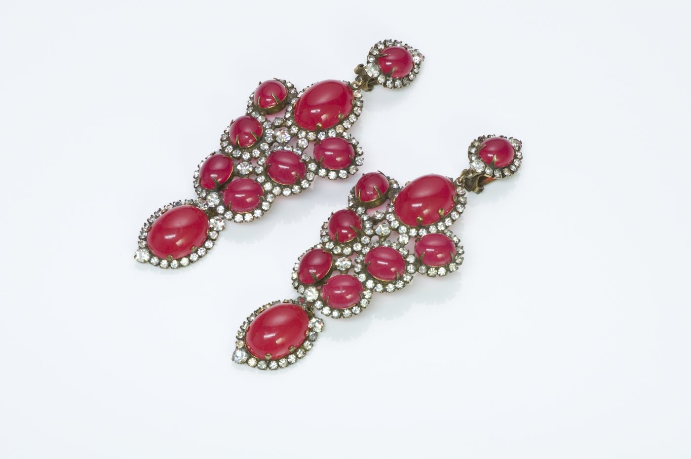 Kenneth Jay Lane Pink Crystal Earrings