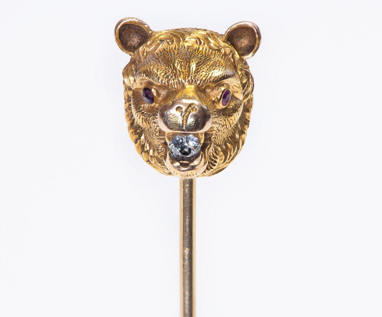 Krementz Gold Bear Diamond Stick Pin
