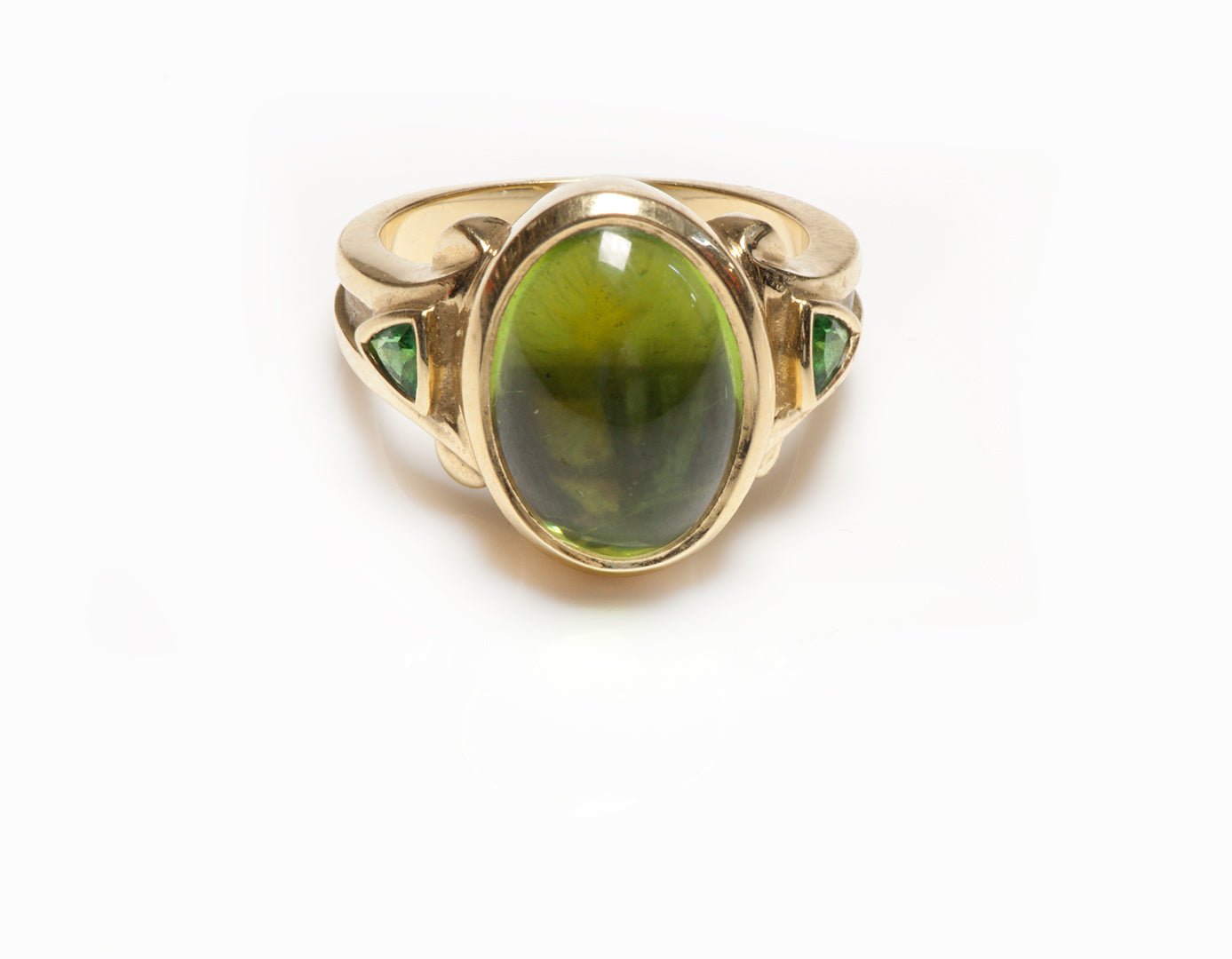 Kurt Wayne 18K Gold Peridot & Tsavorite Ring