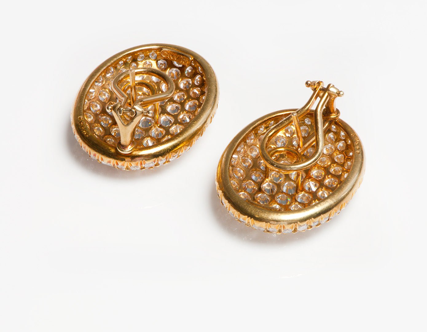 Kurt Wayne 18K Yellow Gold Pave Diamond Earrings