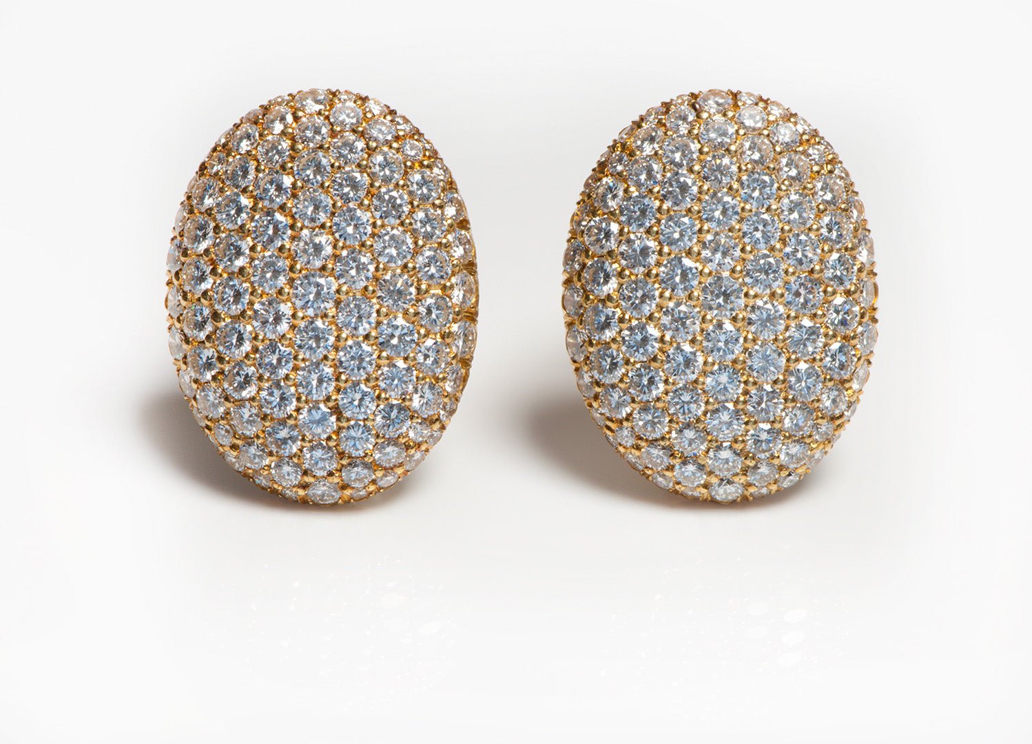 Kurt Wayne 18K Yellow Gold Pave Diamond Earrings