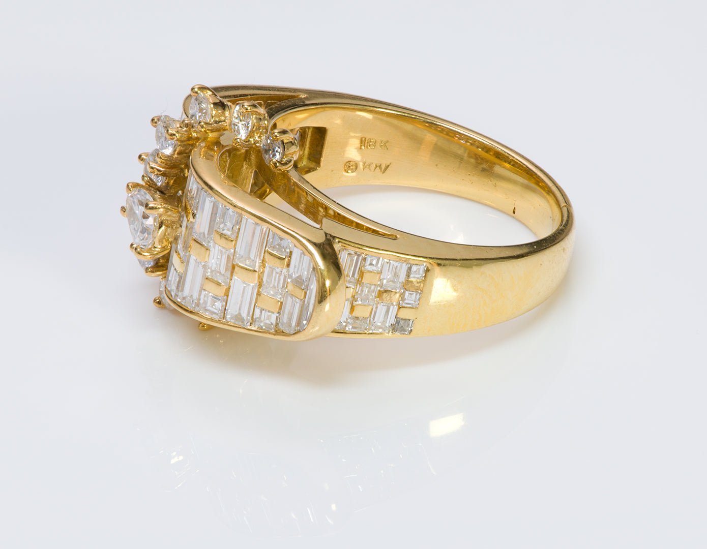 Kurt Wayne Diamond 18K Gold Buckle Ring
