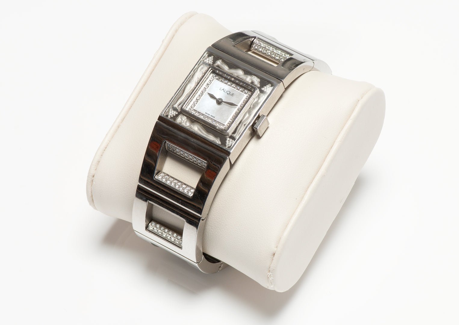 Lalique Bacchantes Crystal Diamond Stainless Steel Watch