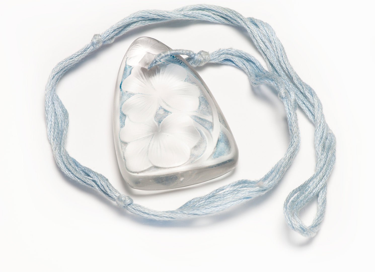 Lalique Flower Glass Pendant