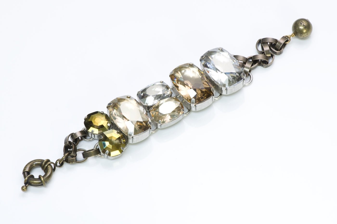 Lanvin Crystal Chain Bracelet