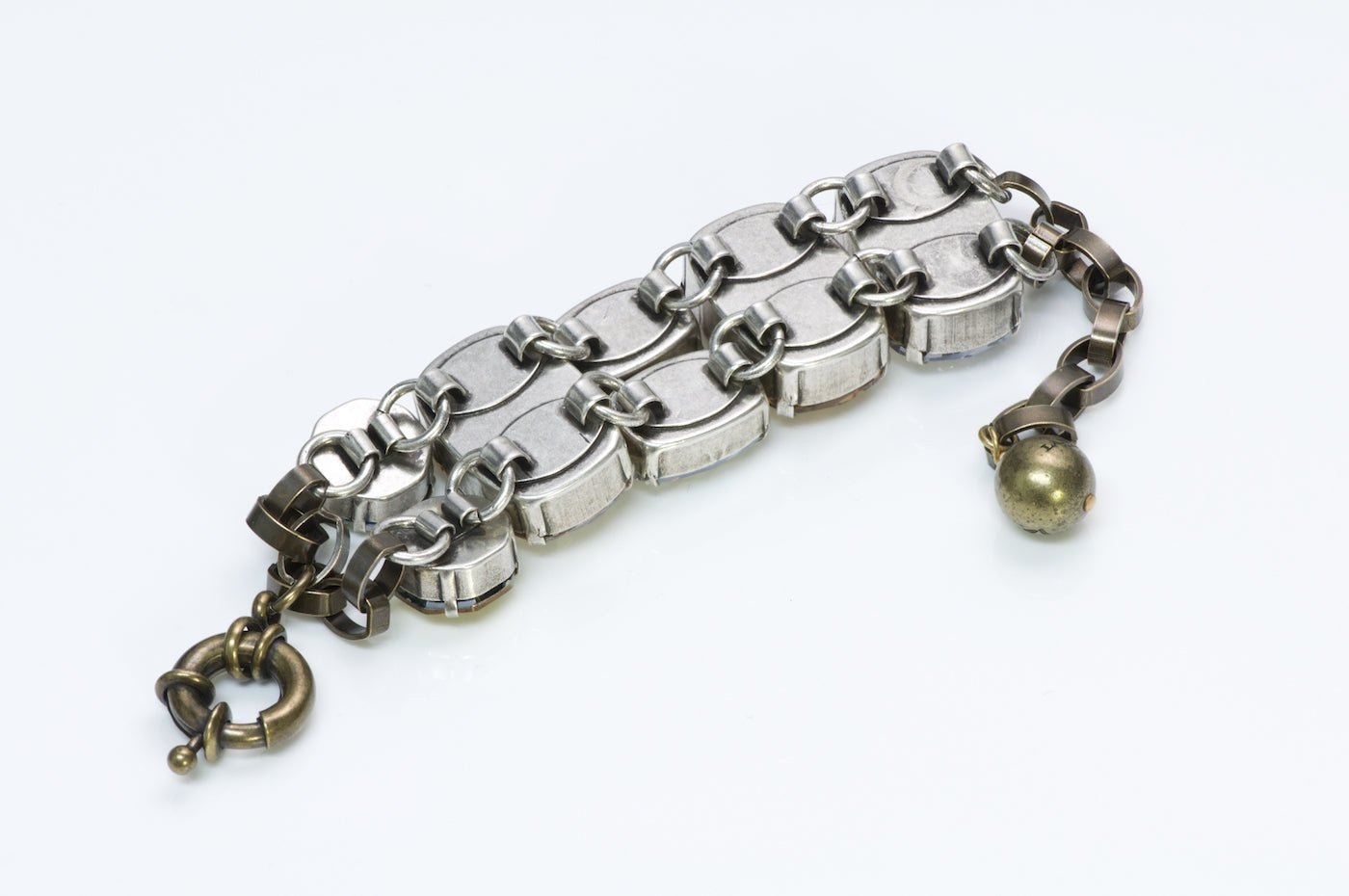Lanvin Crystal Chain Bracelet