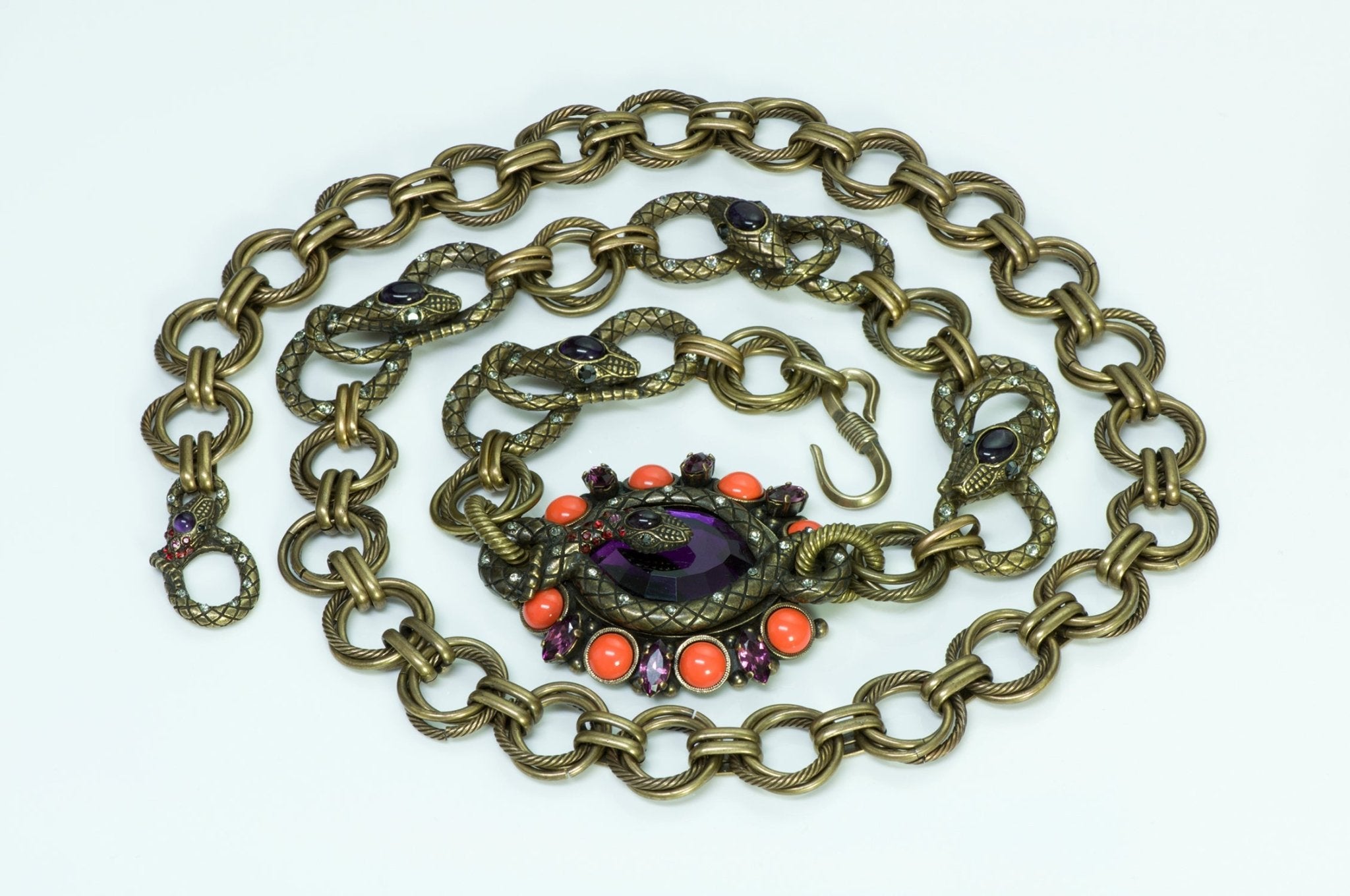 Lanvin Snake Crystal Necklace