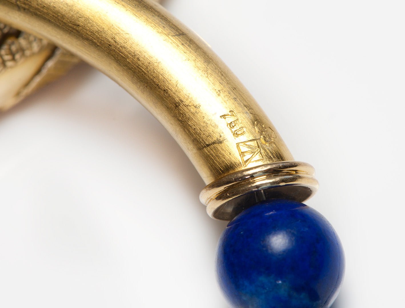 Lapis 18K Gold Diamond Bead Necklace