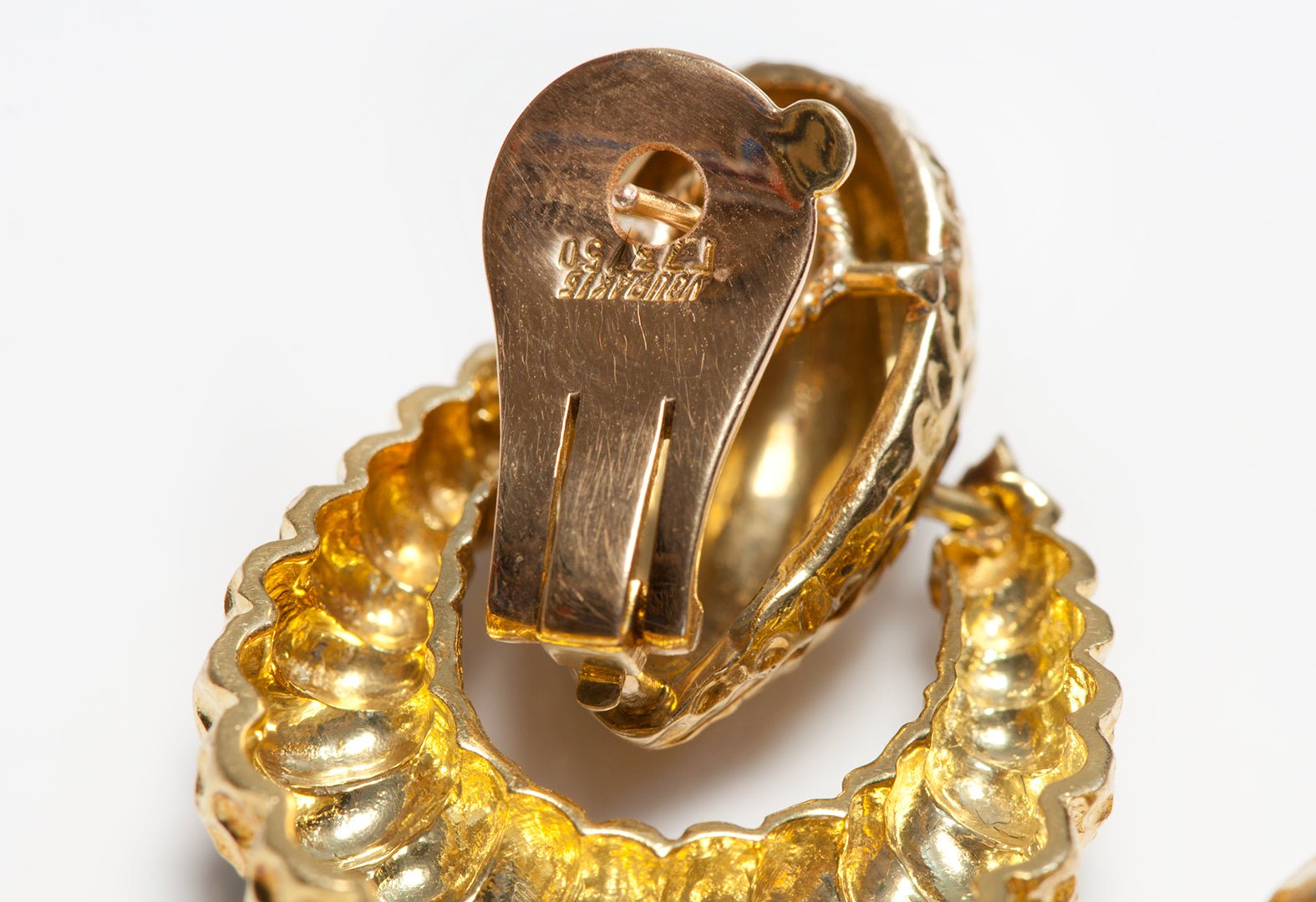 Liana Vourakis 18K Yellow Gold Turquoise Door Knocker Earrings