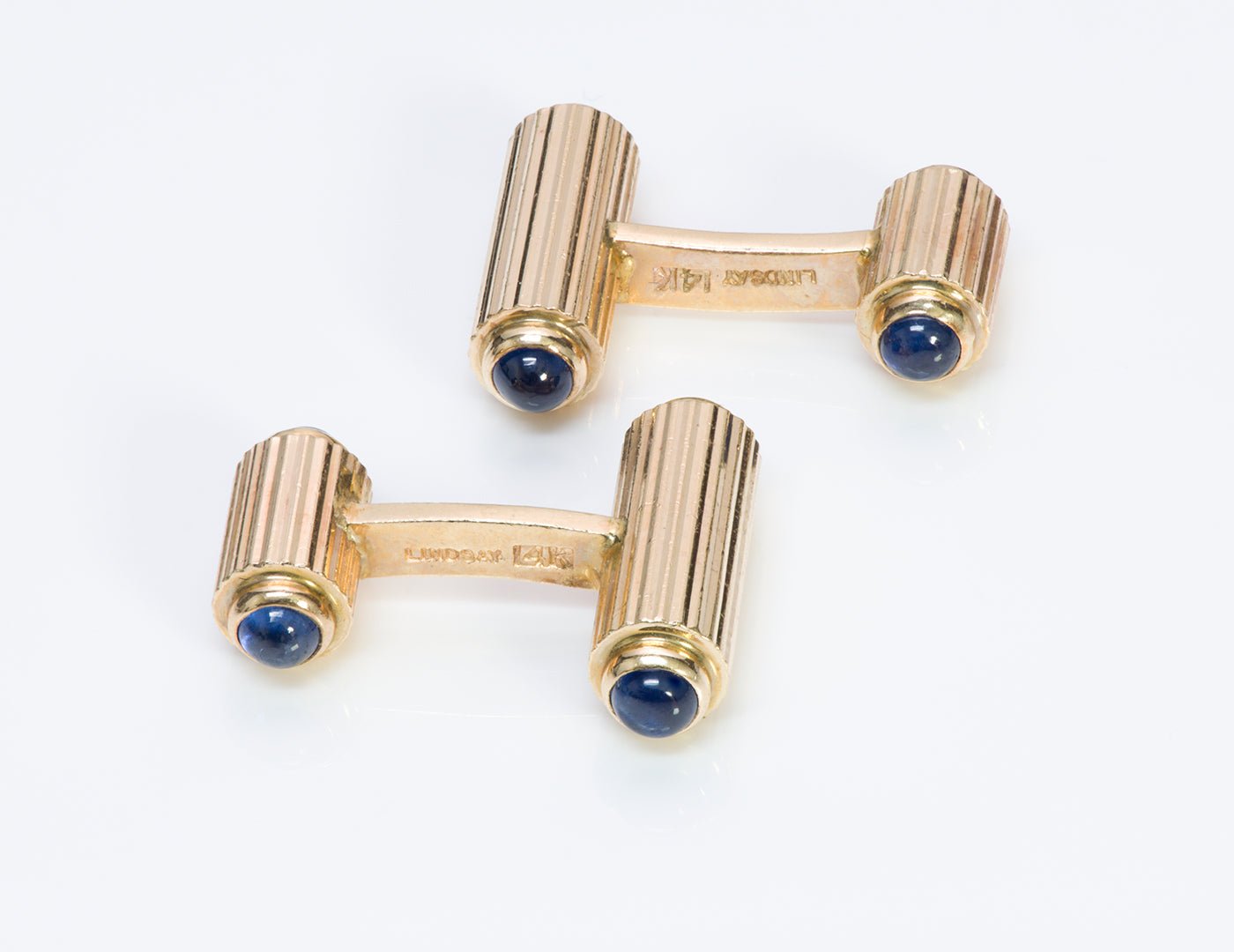 Lindsay & Co. Sapphire Gold Cufflinks
