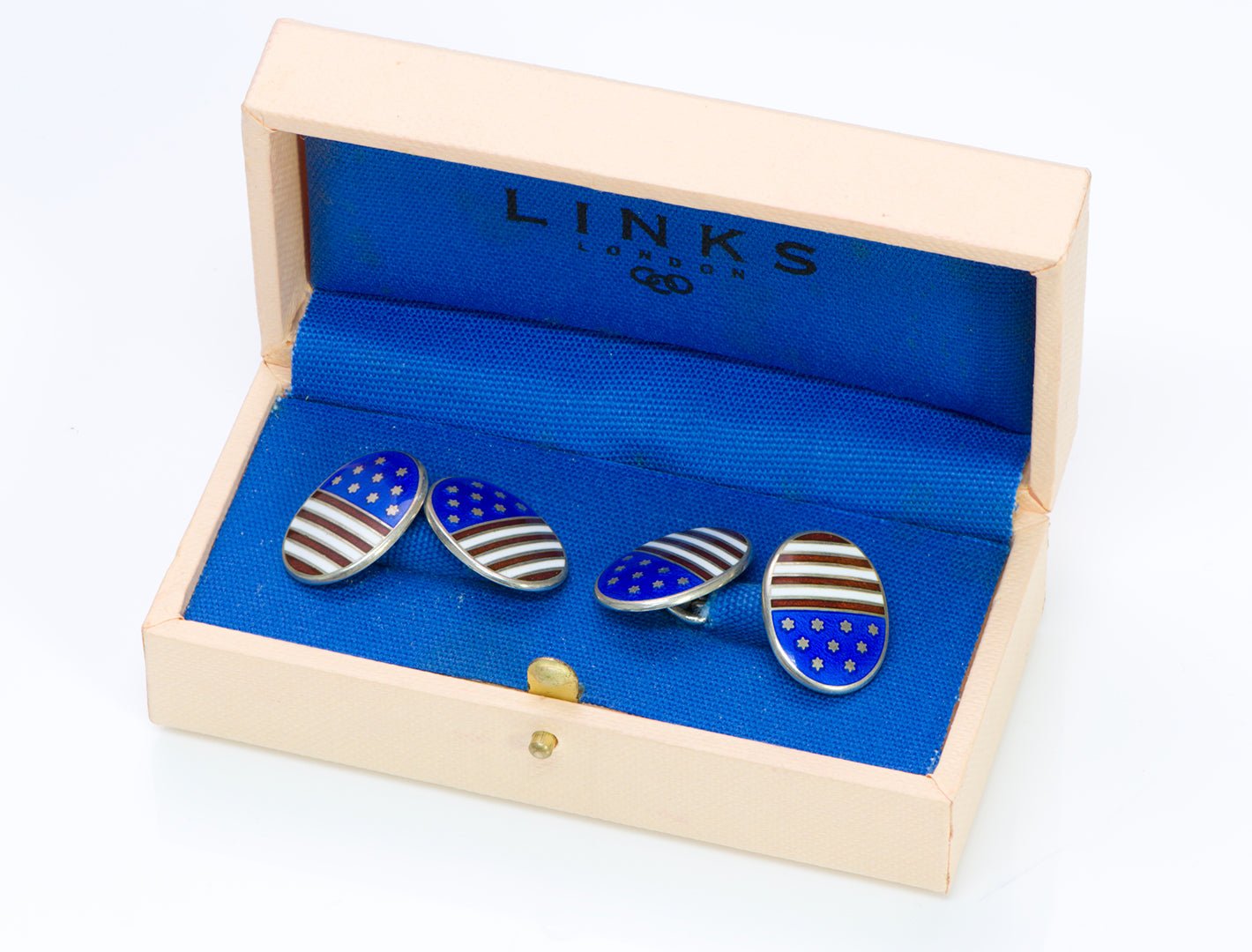 Links of London American Flag Sterling Enamel Cufflinks