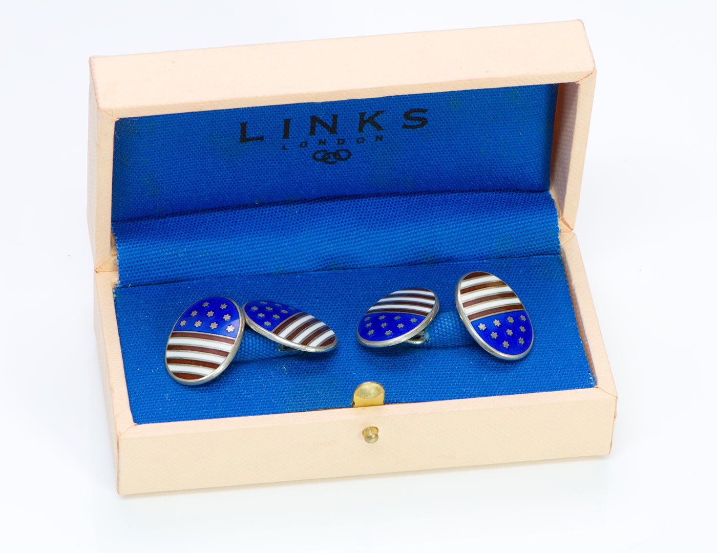 Links of London American Flag Sterling Enamel Cufflinks