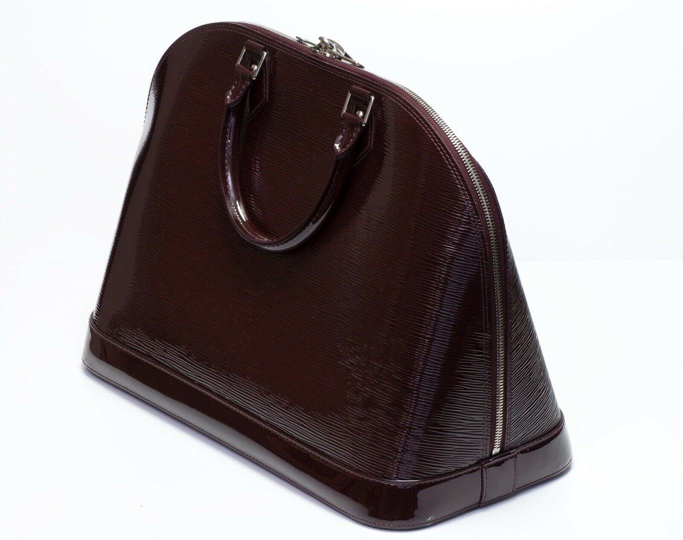 Louis Vuitton Alma Burgundy Epi Patent Leather Bag GM