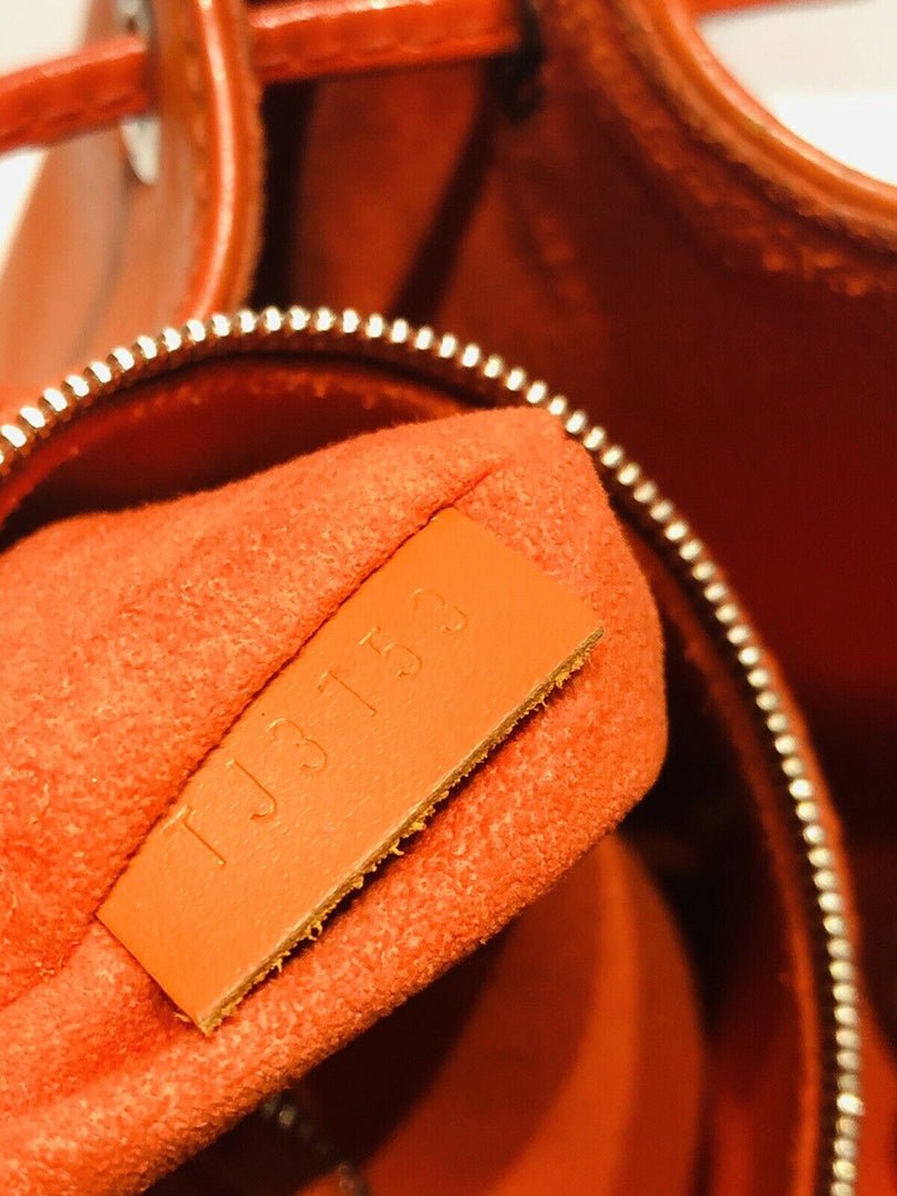 Louis Vuitton Noe Epi Orange Leather Bucket Bag