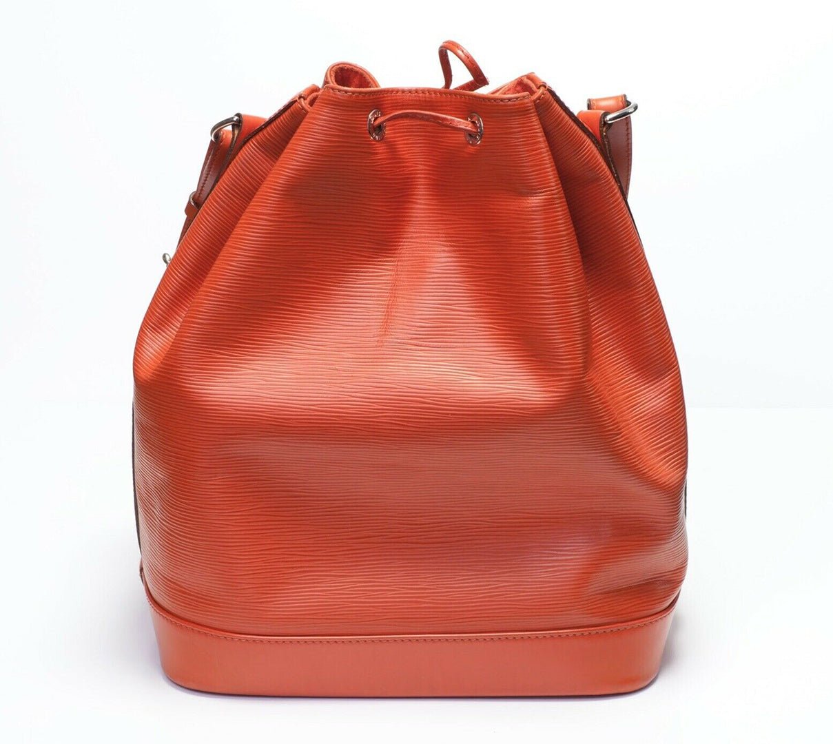 Louis Vuitton Noe Epi Orange Leather Bucket Bag