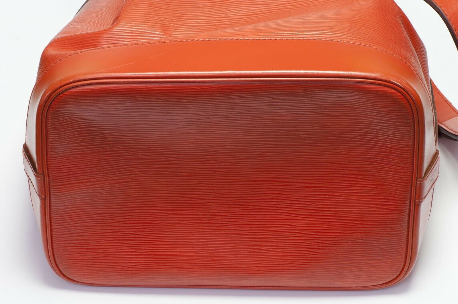Louis Vuitton Noe Epi Orange Leather Bucket Bag