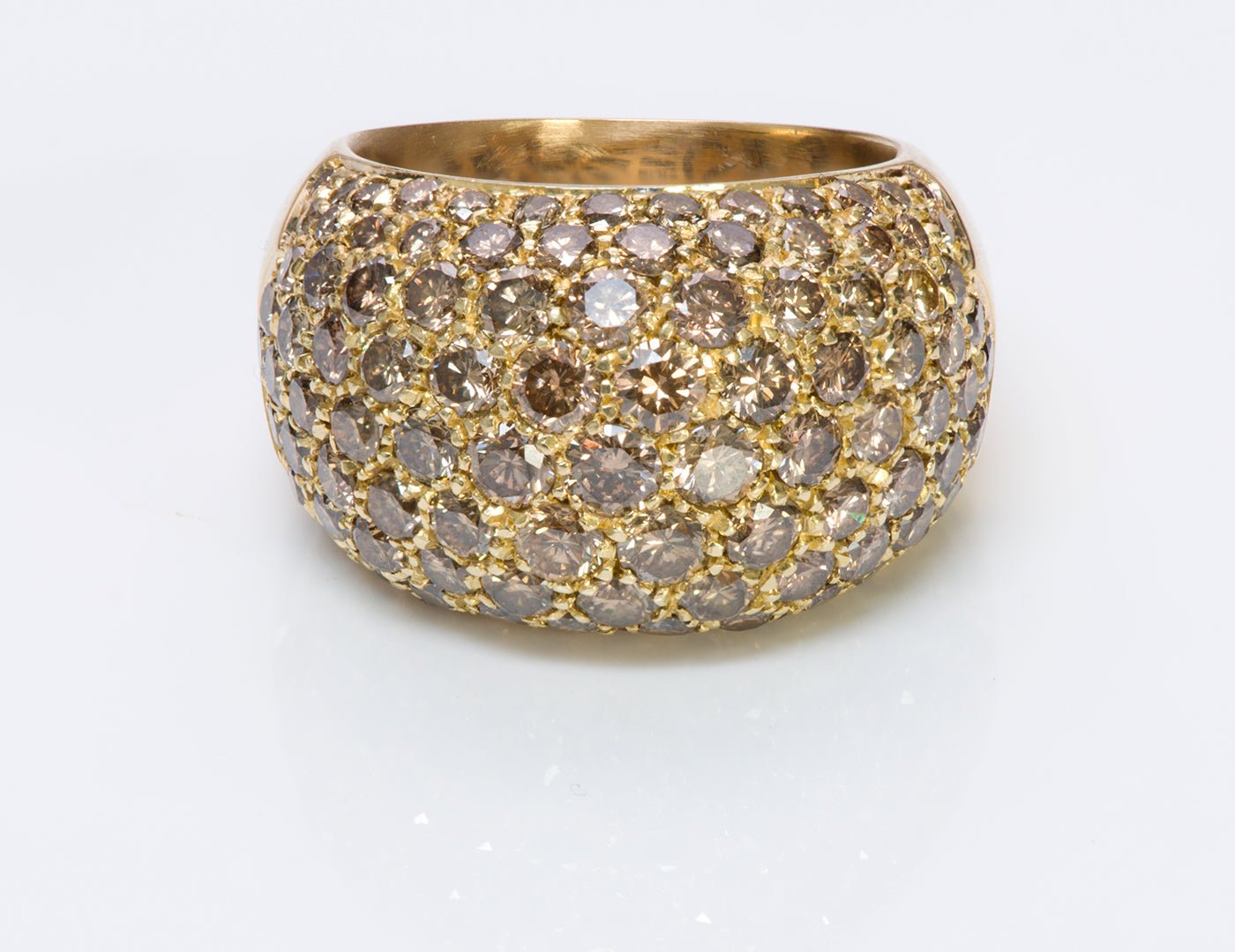 Luca Carati 18K Gold Pave Fancy Brown Diamond Ring