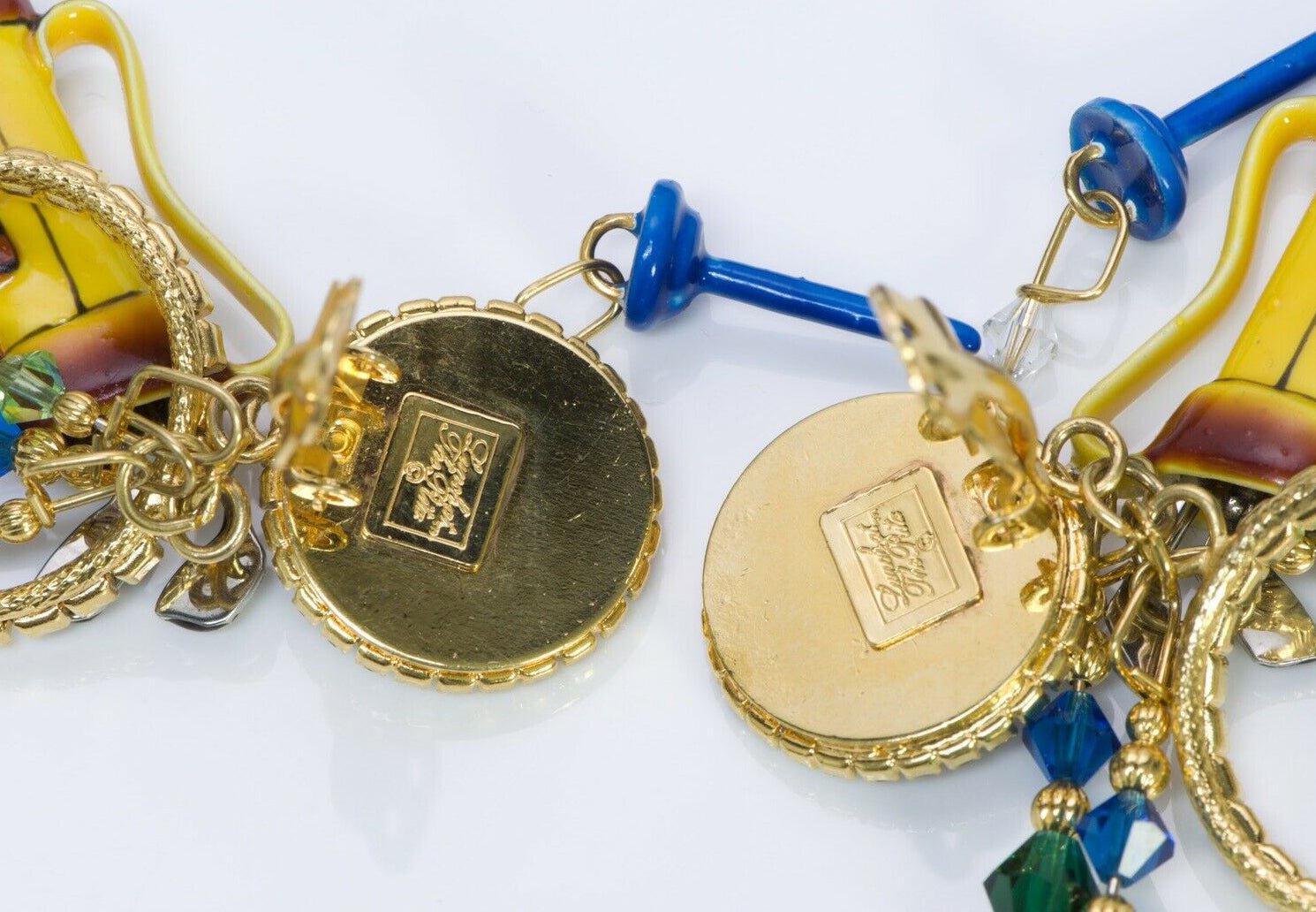 Lunch at the Ritz Pro Lunch 1 Enamel Crystal Golf Long Earrings