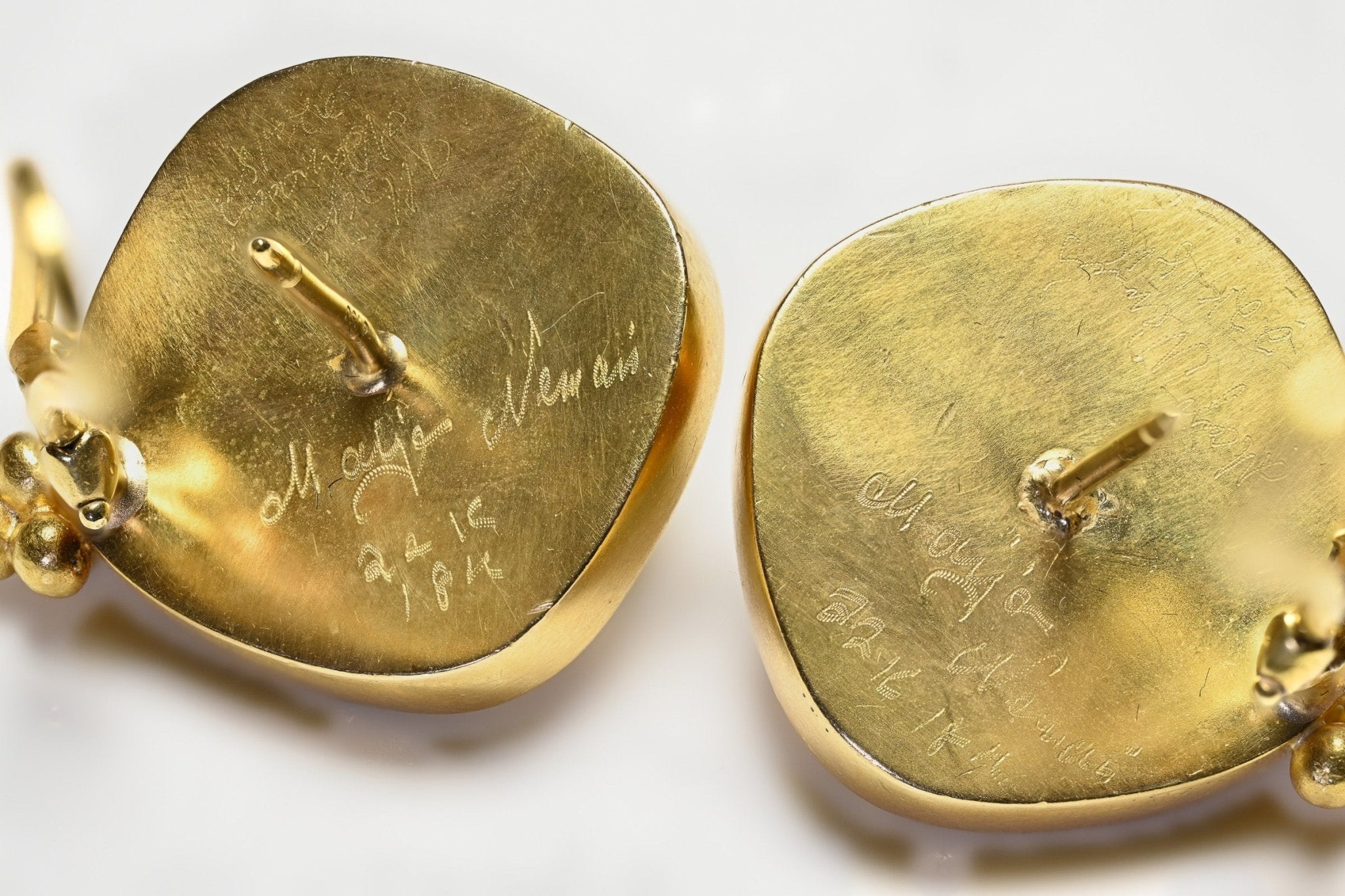 Maija Neimanis 22K Gold Aquamarine Earrings