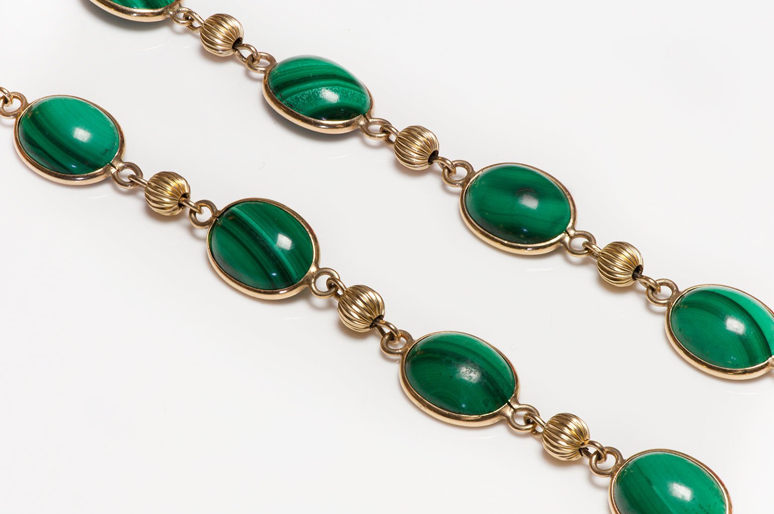 Malachite Yellow Gold Necklace
