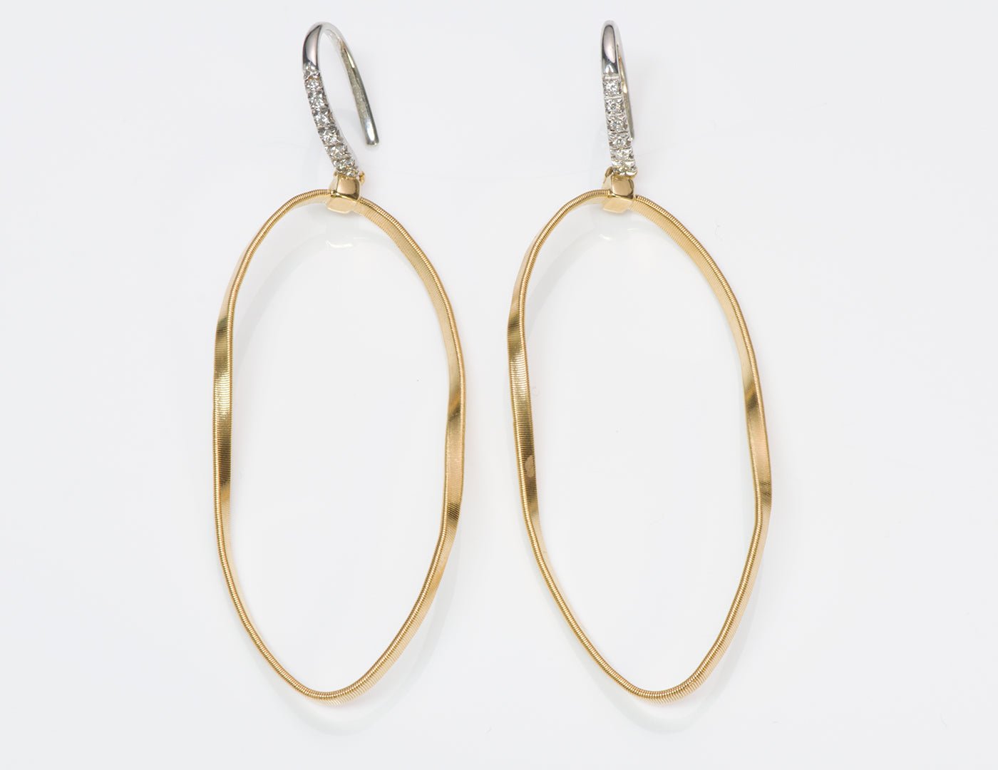 Marco Bicego 18K Yellow Gold Diamond Hoop Earrings