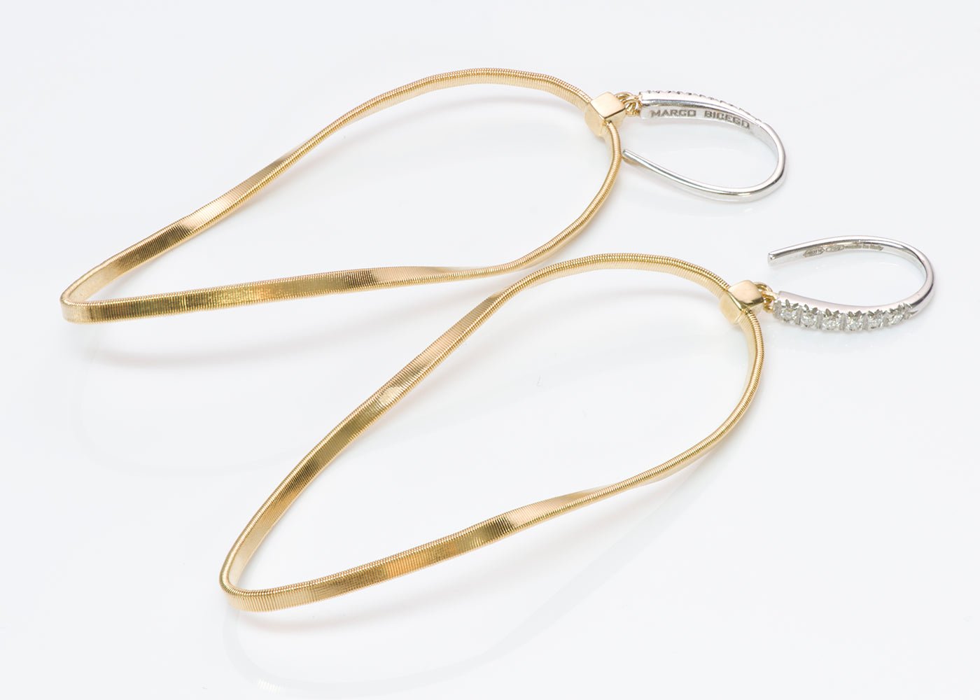 Marco Bicego 18K Yellow Gold Diamond Hoop Earrings