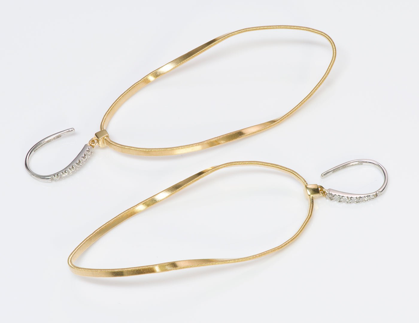 Marco Bicego 18K Yellow Gold Diamond Hoop Earrings
