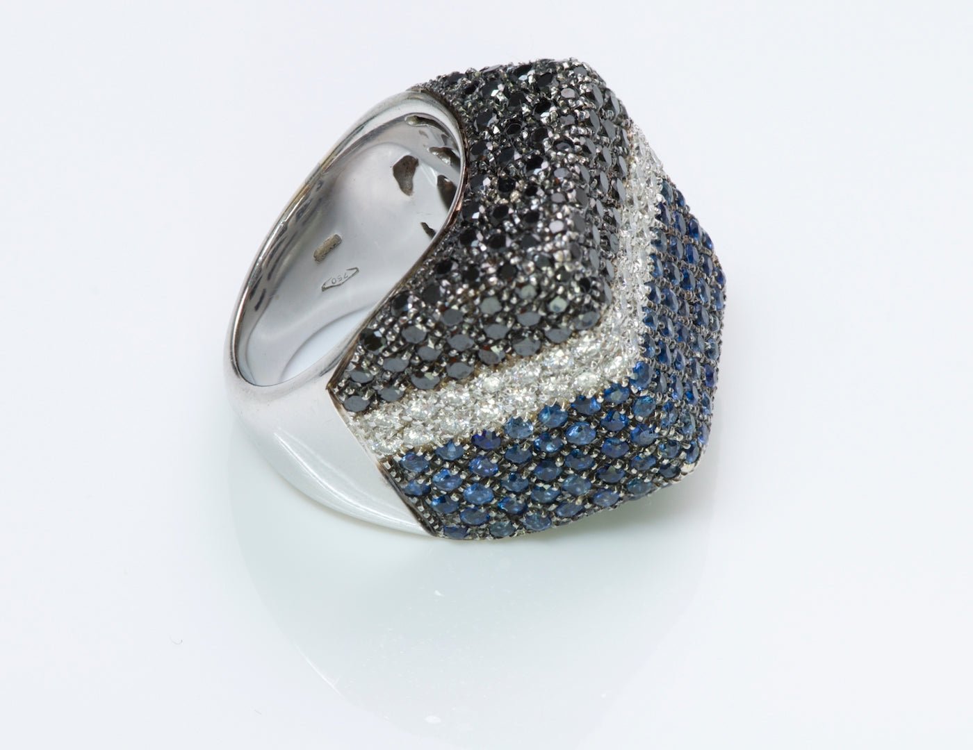 Cassino Gioielli Valente Marco Valente Diamond Sapphire Gold Ring