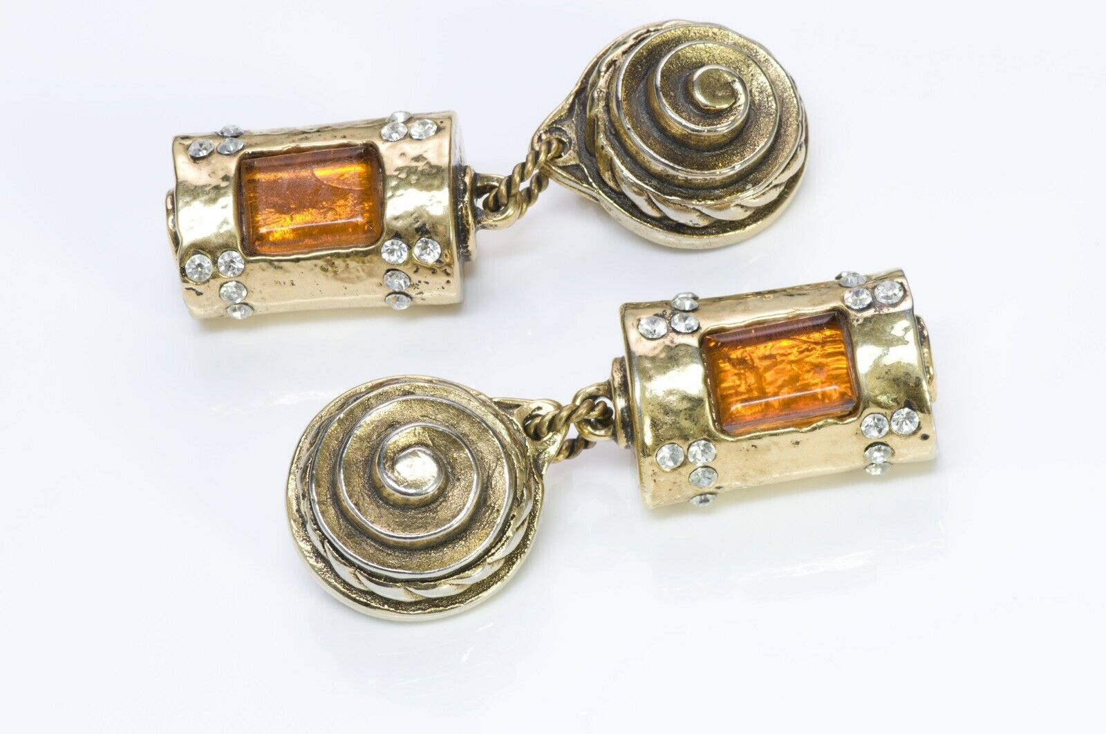 Marie Paris 1980’s Maison Gripoix Glass Drop Earrings