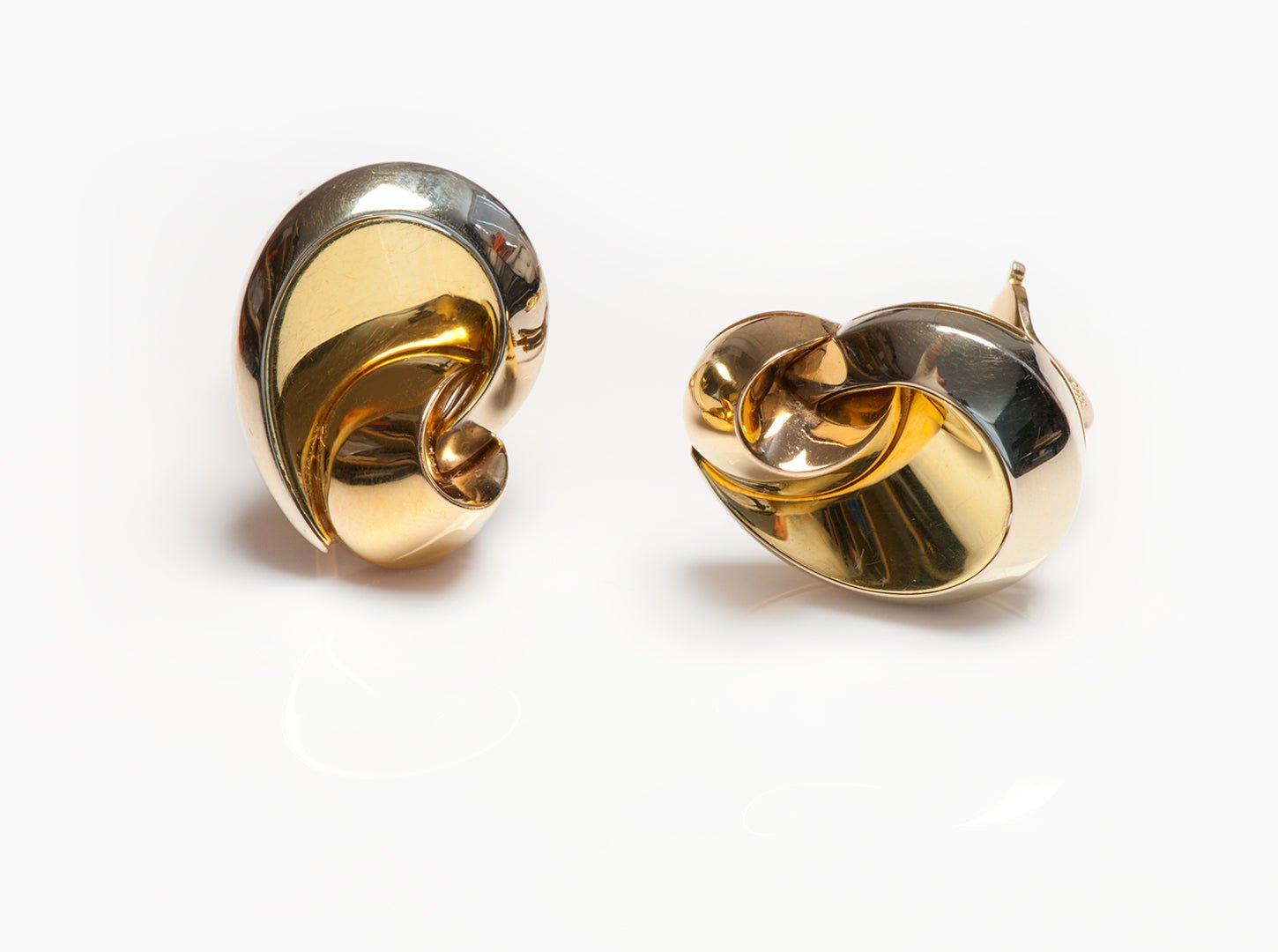 Marina B. 18K Gold Swirl Earrings