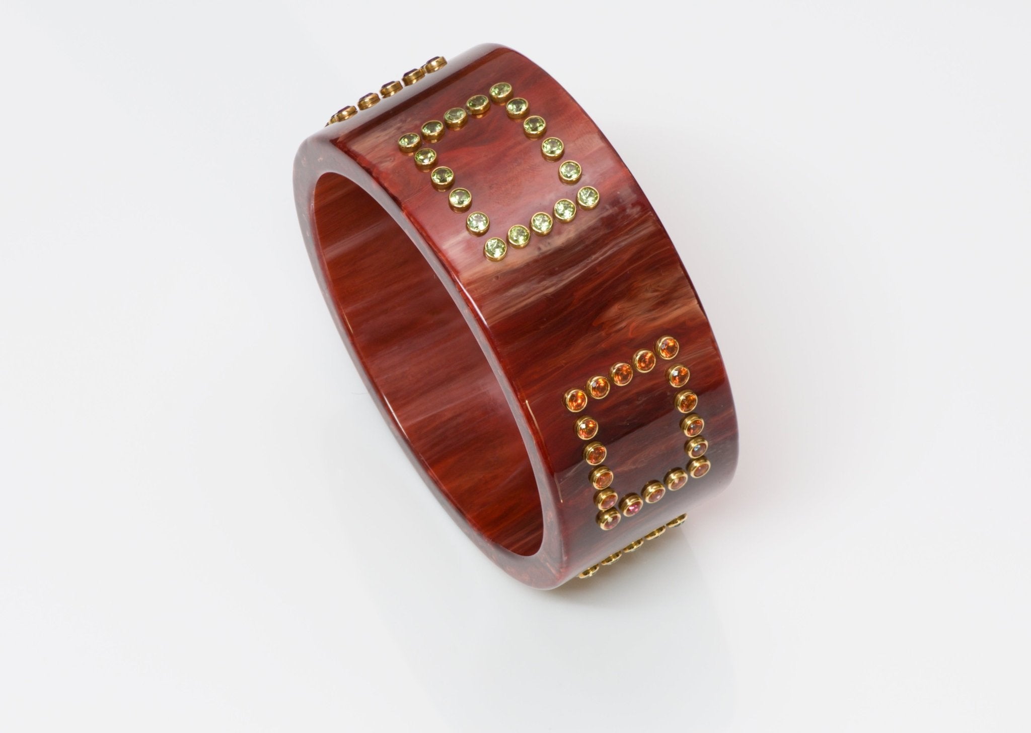 Mark Davis 18K Gold Bakelite Bangle Bracelet