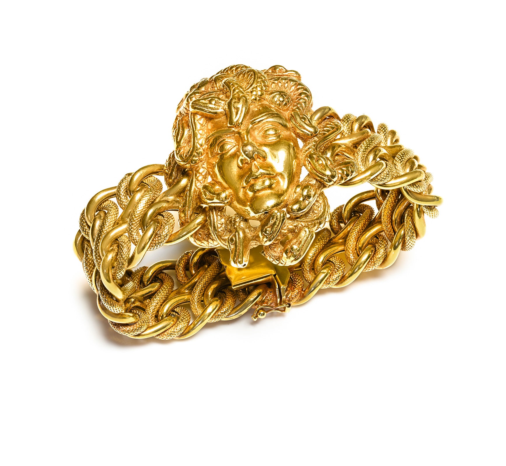 Vintage Yellow Gold Medusa Bracelet