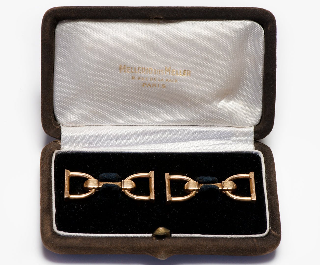 Mellerio dits Meller 18K Yellow Gold Stirrup Cufflinks