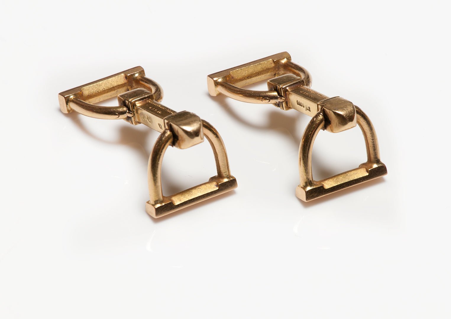 Mellerio dits Meller 18K Yellow Gold Stirrup Cufflinks