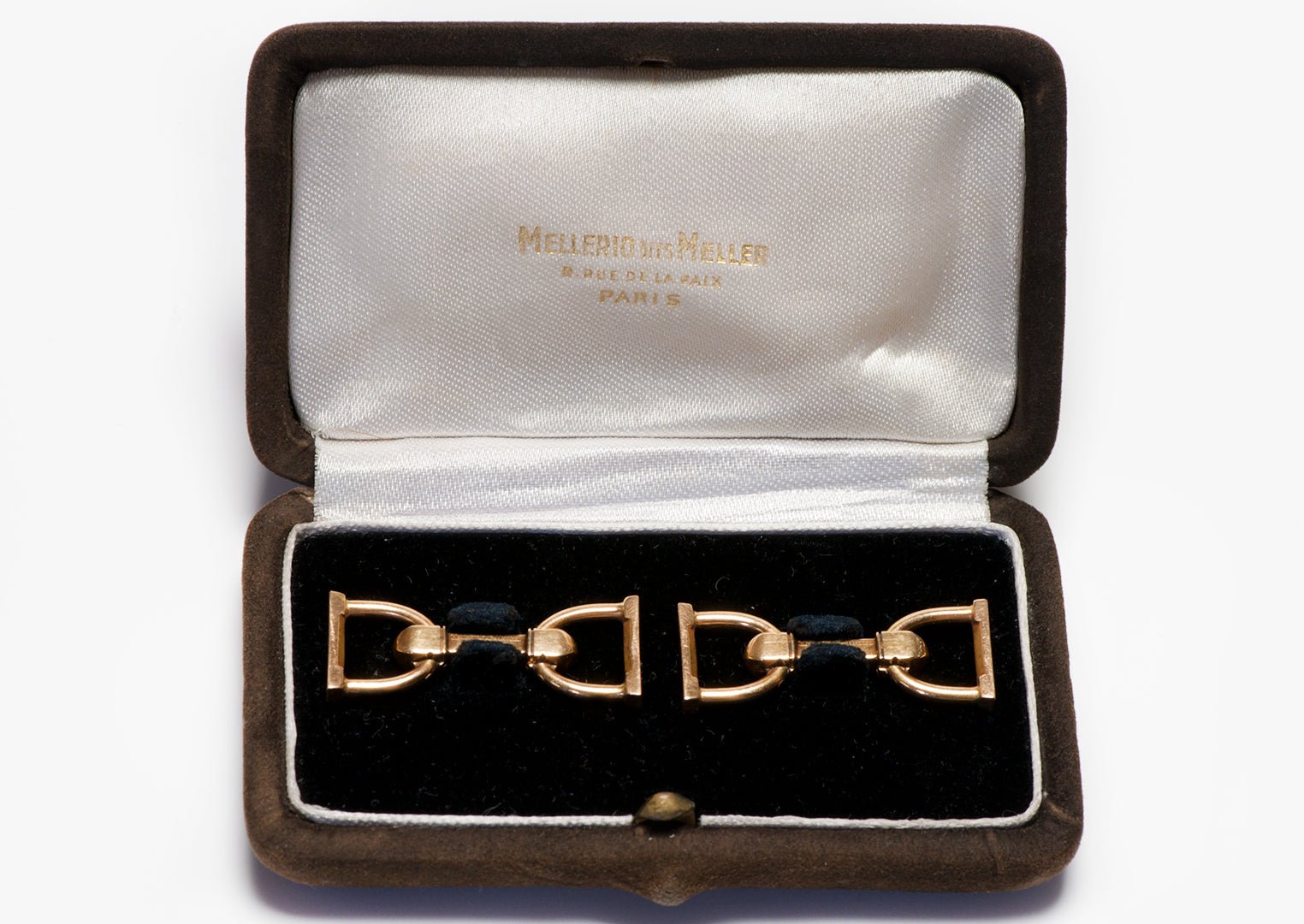 Mellerio dits Meller 18K Yellow Gold Stirrup Cufflinks