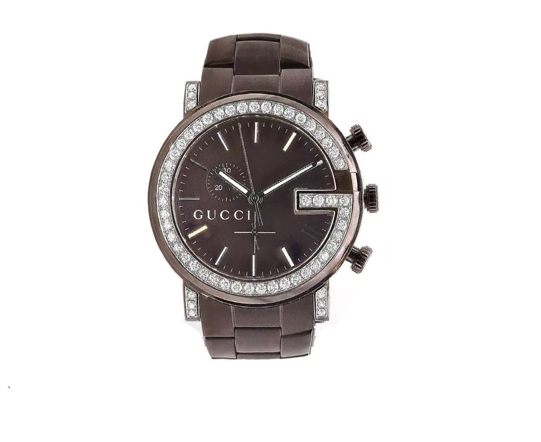 Gucci 101m chrono diamonds best sale