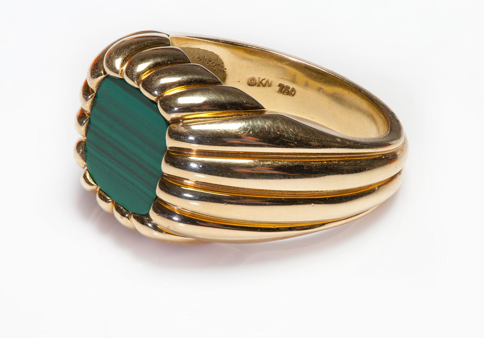 Men's Kurt Wayne 18K Gold Malachite Ring
