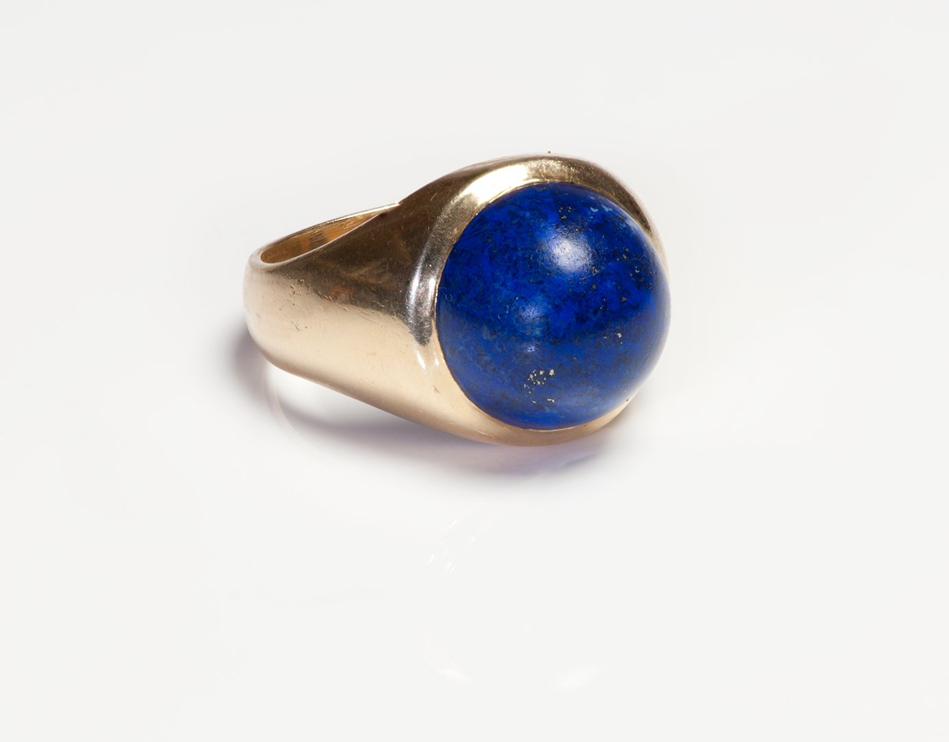 Men's Lapis Yellow Gold Ring