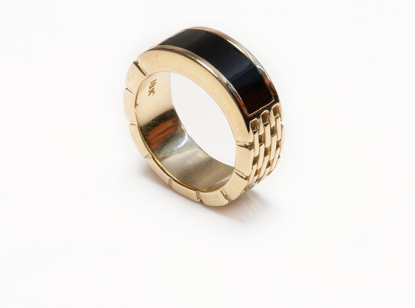 Men's Ring 18K Yellow Gold & Onyx