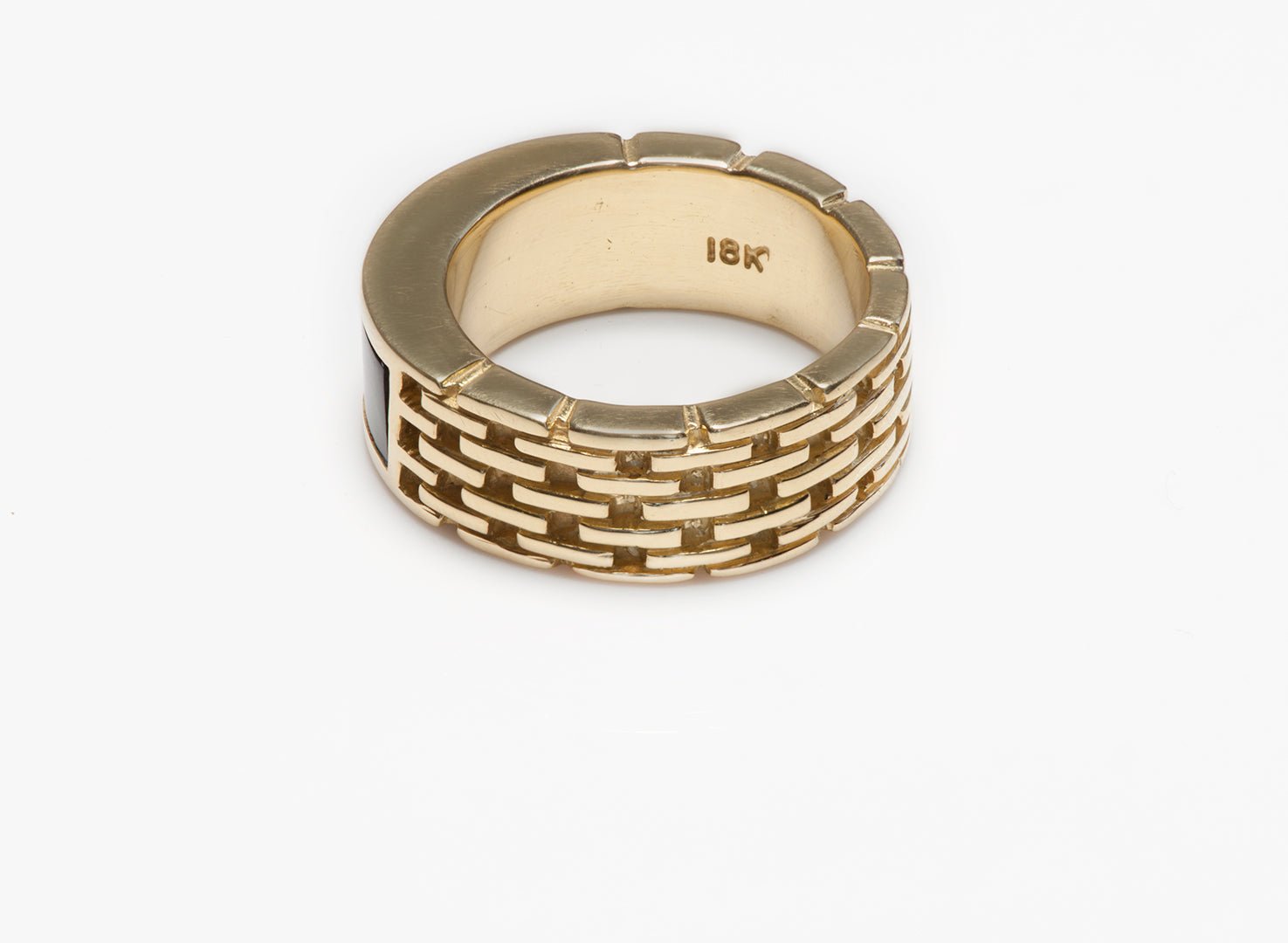 Men's Ring 18K Yellow Gold & Onyx