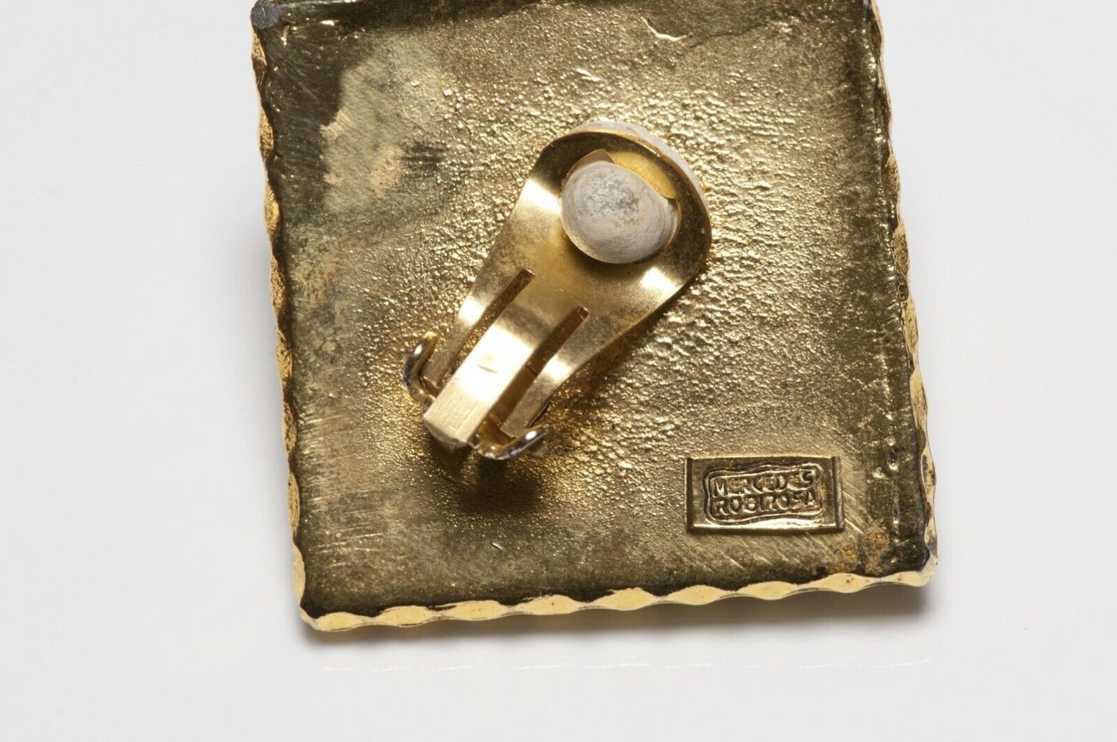 Mercedes Robirosa Black White Mother of Pearl Dice Earrings