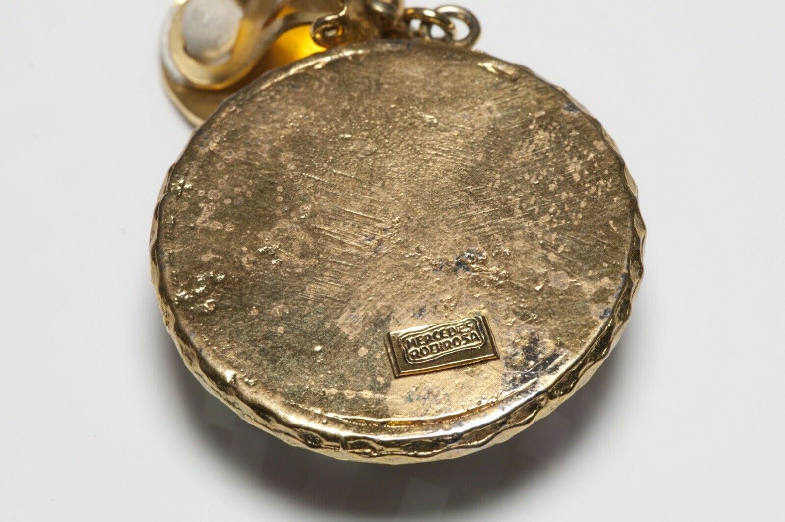 Mercedes Robirosa Long Black White Mother of Pearl Dice Earrings