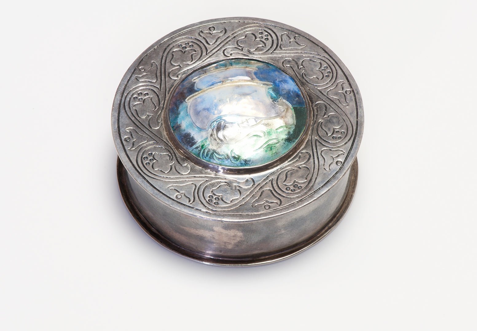 Mildred Watkins Sterling Silver Enamel Box