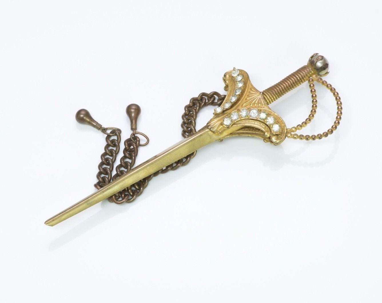 Miriam Haskell 1950’s Large Sword Pin/Brooch