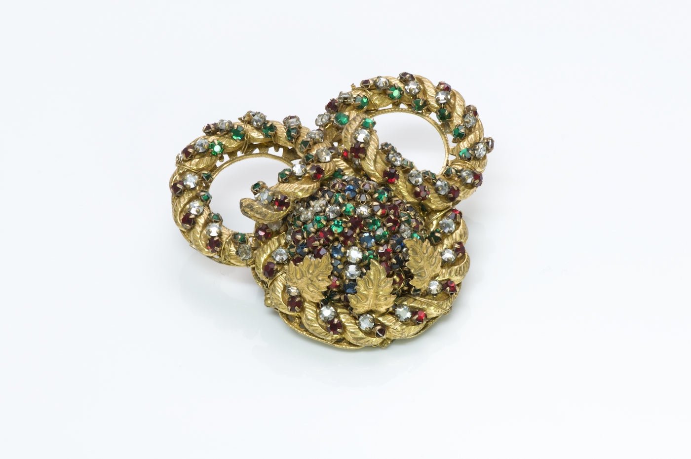 Miriam Haskell Filigree Crystal Brooch